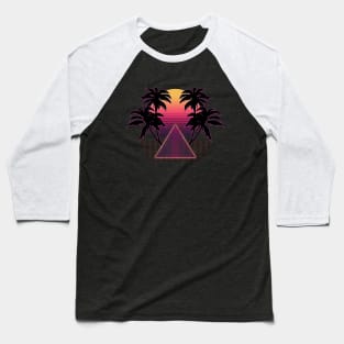 SYNTHWAVE SUN & PALMS #3 Baseball T-Shirt